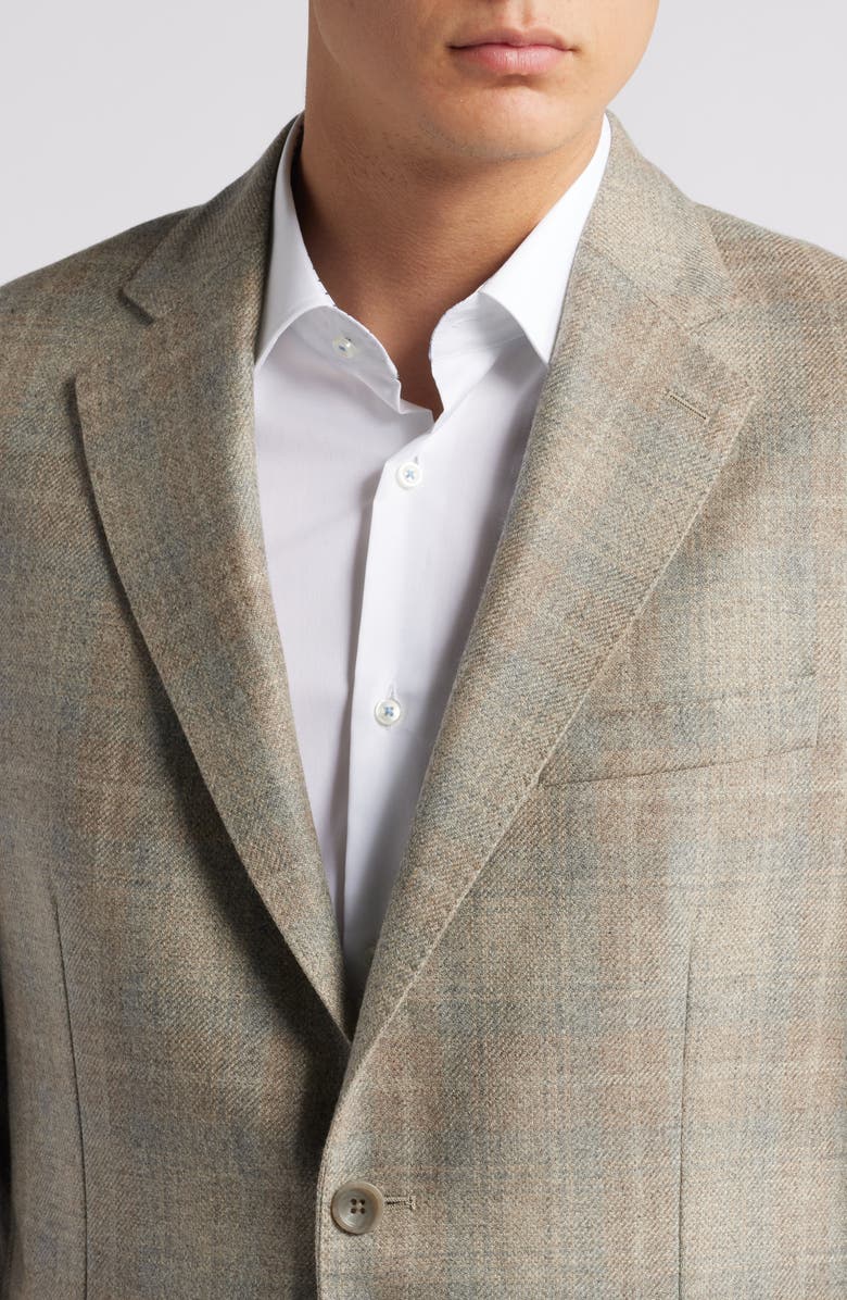 Vince Iker Slim Fit Plaid Cashmere Sport Coat, Alternate, color, 