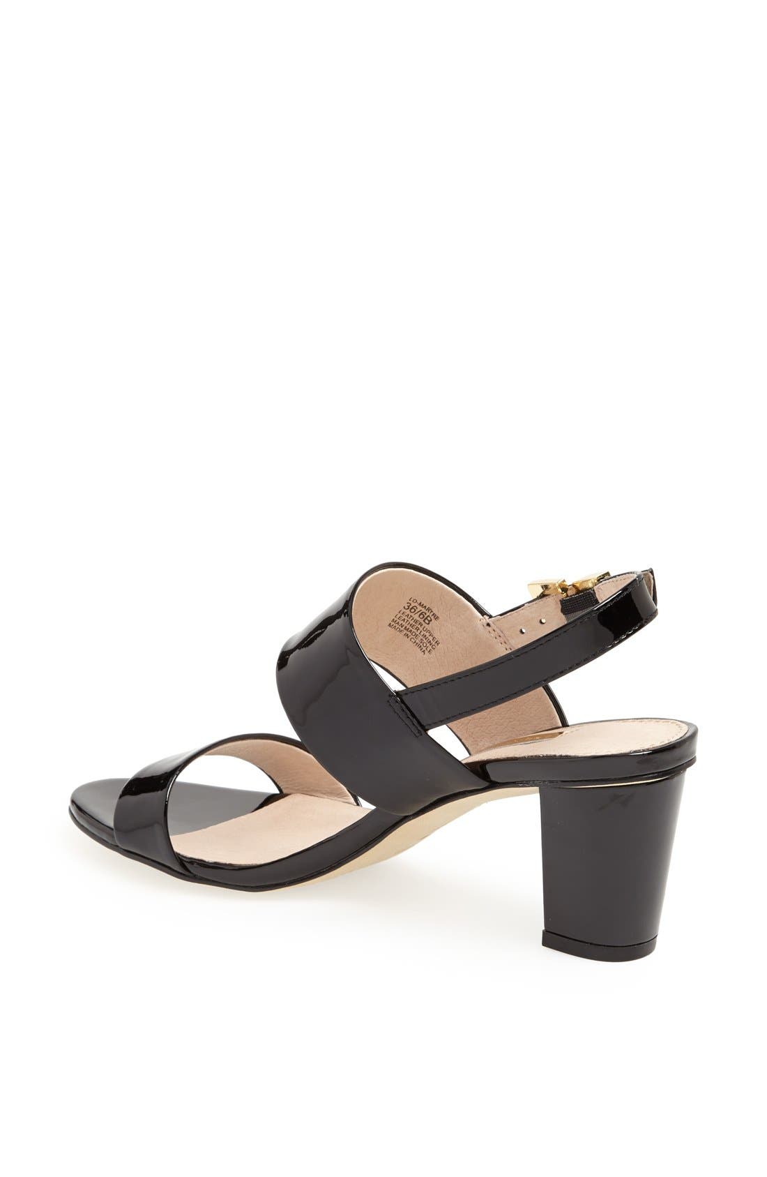 'Martre' Sandal, Alternate, color, BLACK