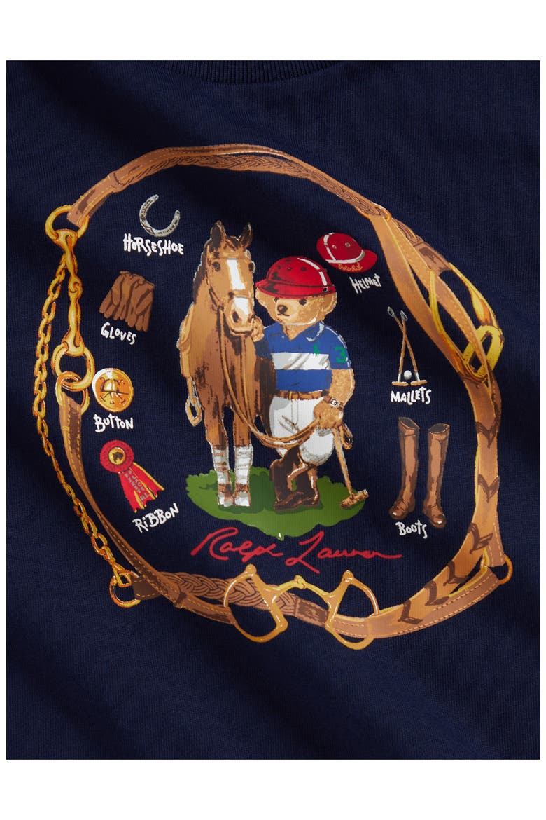 Polo Bear Cotton Graphic T-Shirt, Alternate, color, BEARNAVY