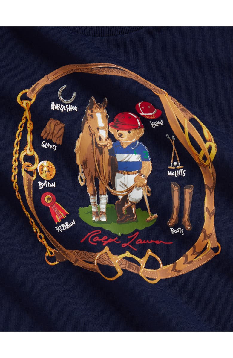 Ralph Lauren Polo Bear Cotton Graphic T-Shirt, Alternate, color, Bearnavy