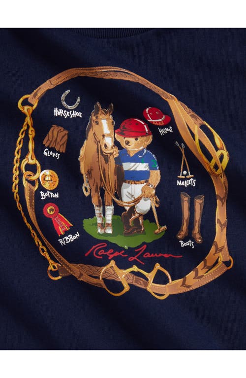Ralph Lauren Polo Bear Cotton Jersey Tee In Blue