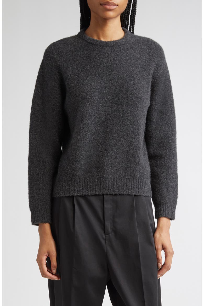 London Stretch Cashmere & Silk Sweater, Main, color, DARK GREY
