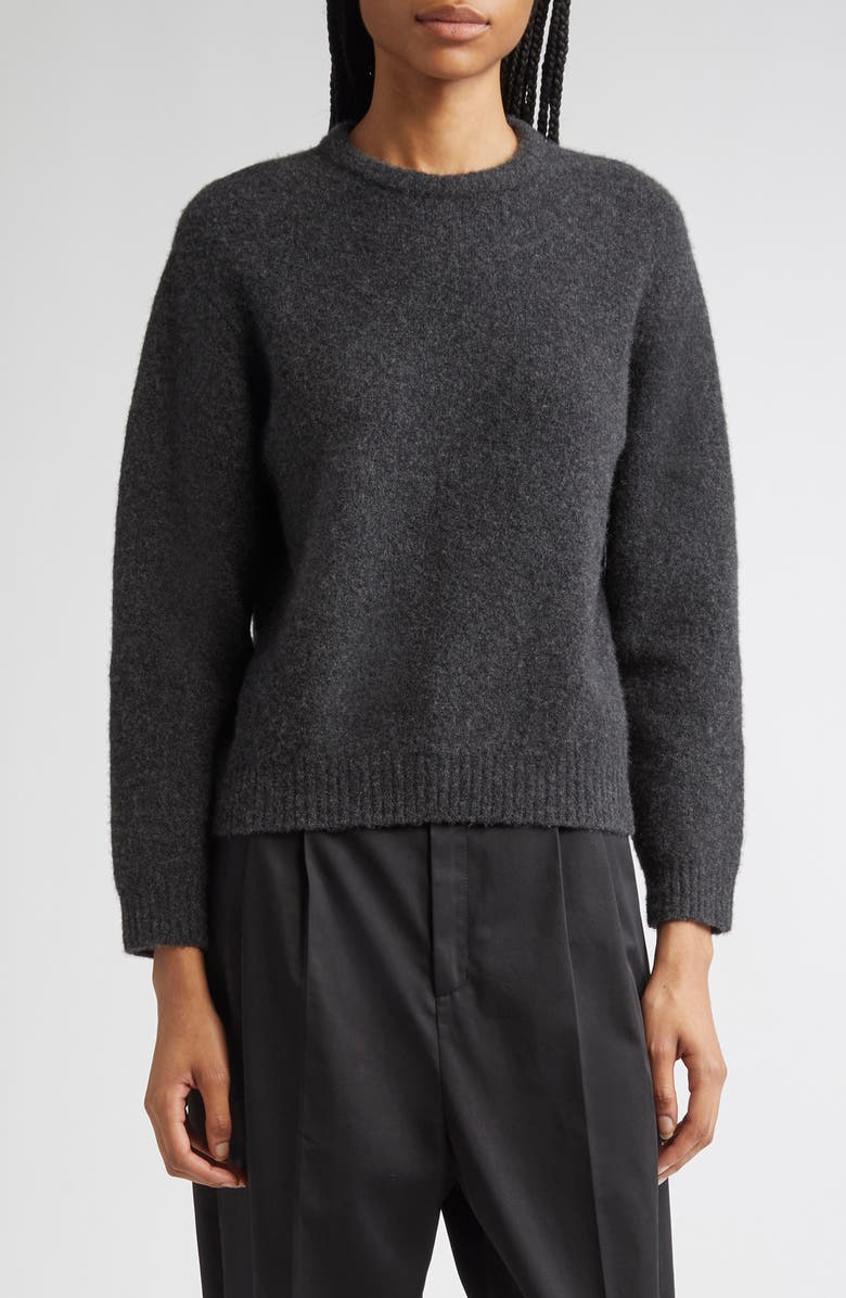 PARTOW London Stretch Cashmere & Silk Sweater, Main, color, Dark Grey