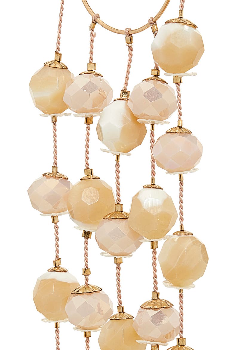 Asteroid Beaded Chandelier Earrings, Alternate, color, DUSTY BEIGE