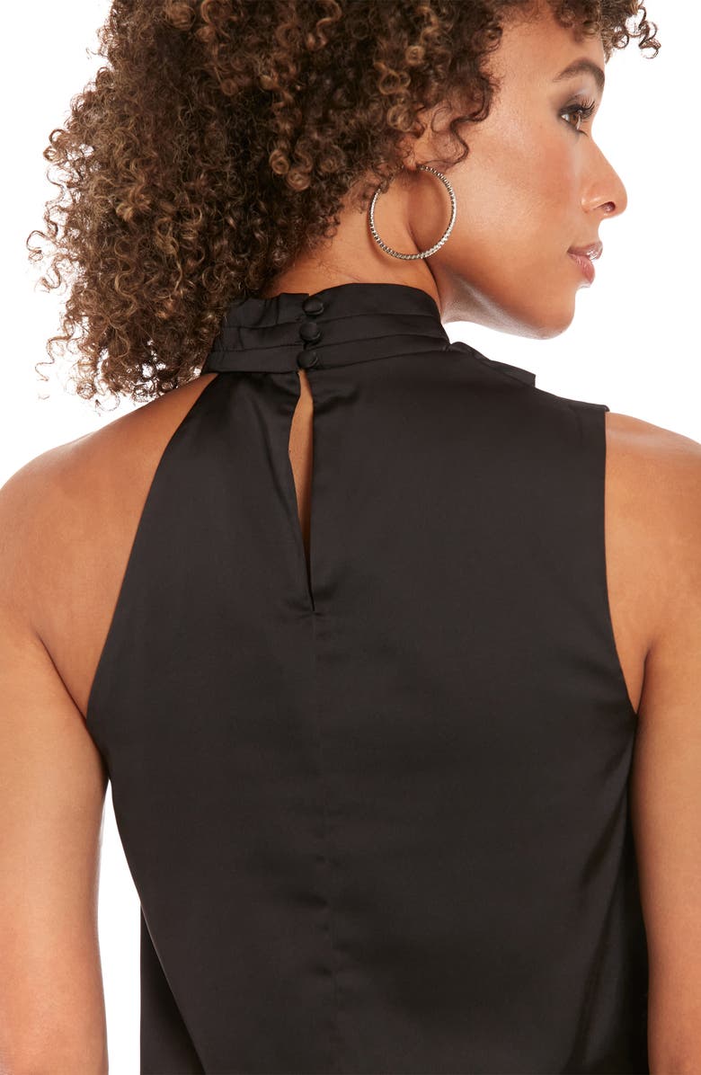 Muse Drape Mock Neck Top, Alternate, color, Black
