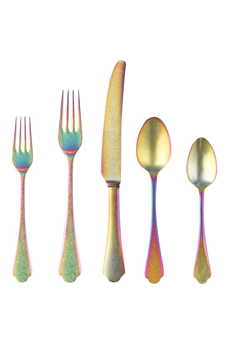 Dolce Vita Pewter 5-Piece Place Setting, Main, color, IRIDESCENT