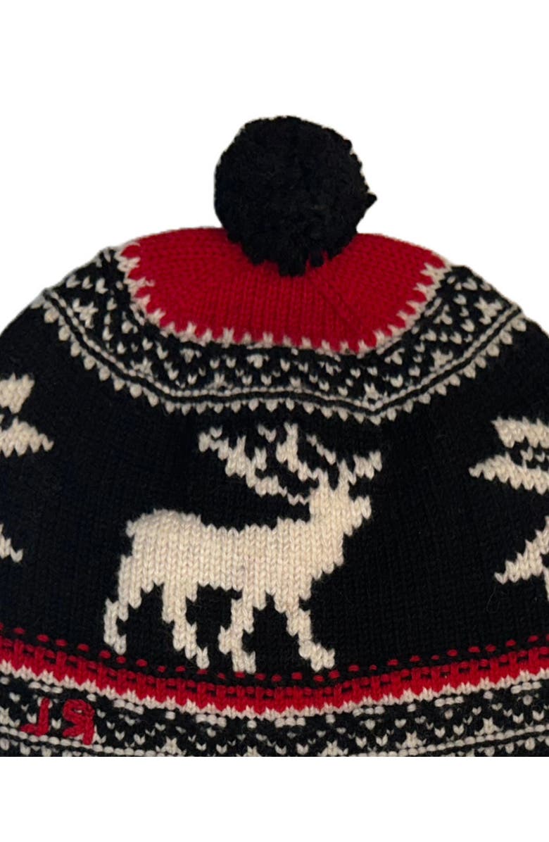 Polo Ralph Lauren Reindeer Trapper, Alternate, color, Black/Red/Cream