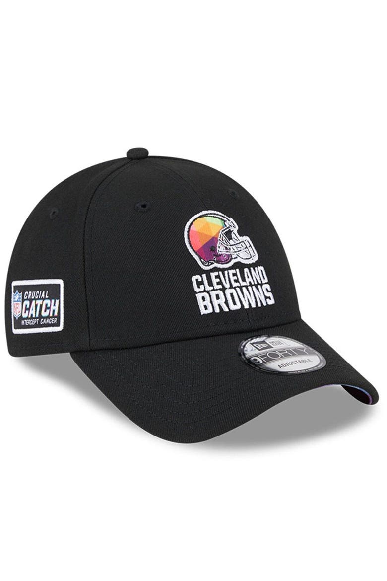 Men's New Era  Black Cleveland Browns 2023 NFL Crucial Catch 9FORTY Adjustable Hat, Main, color, Black