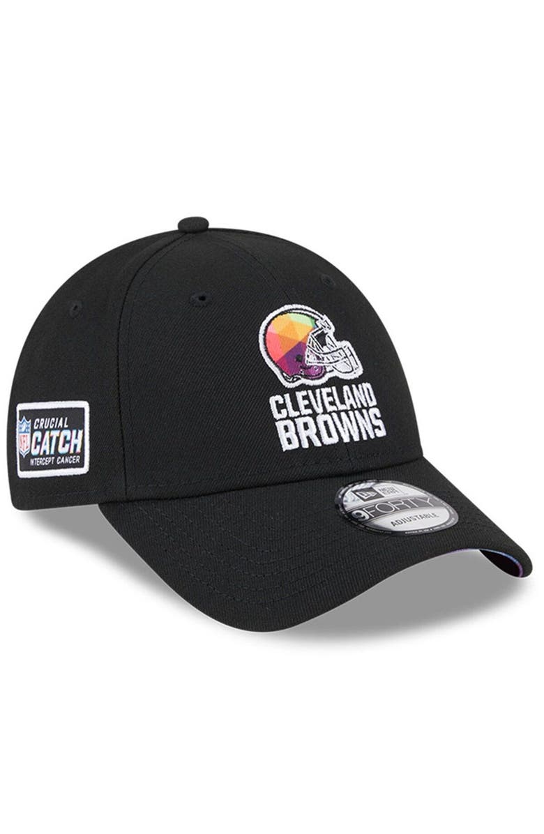 New Era Men's New Era Black Cleveland Browns 2023 NFL Crucial Catch 9FORTY Adjustable Hat, Main, color, Black