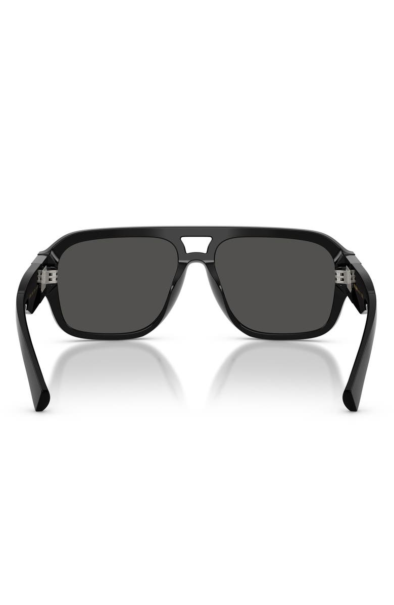 Dolce&Gabbana 58mm Pilot Sunglasses, Alternate, color, Black / Dark Grey