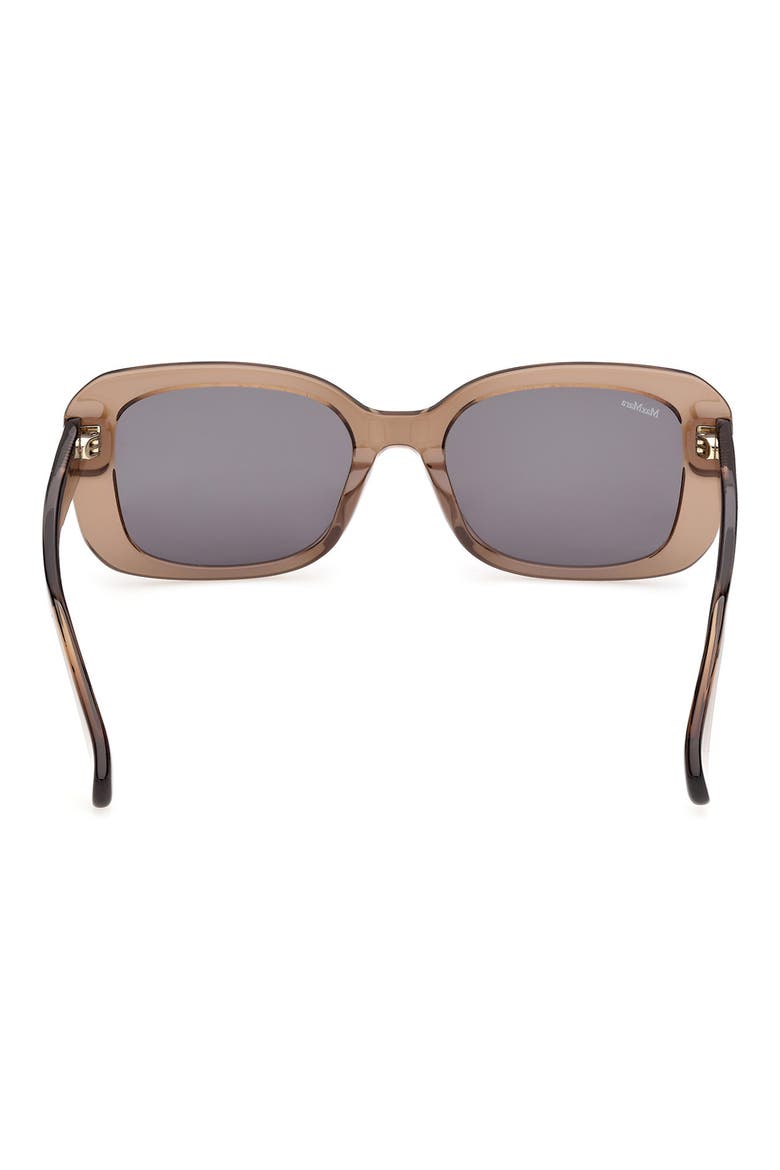 54mm Rectangular Sunglasses, Alternate, color, SHINY LIGHT BROWN / SMOKE