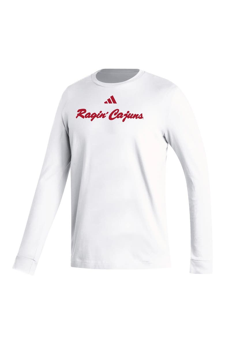 adidas Men's adidas White Louisiana Ragin' Cajuns Vault Script Creator Long Sleeve T-Shirt, Alternate, color, White