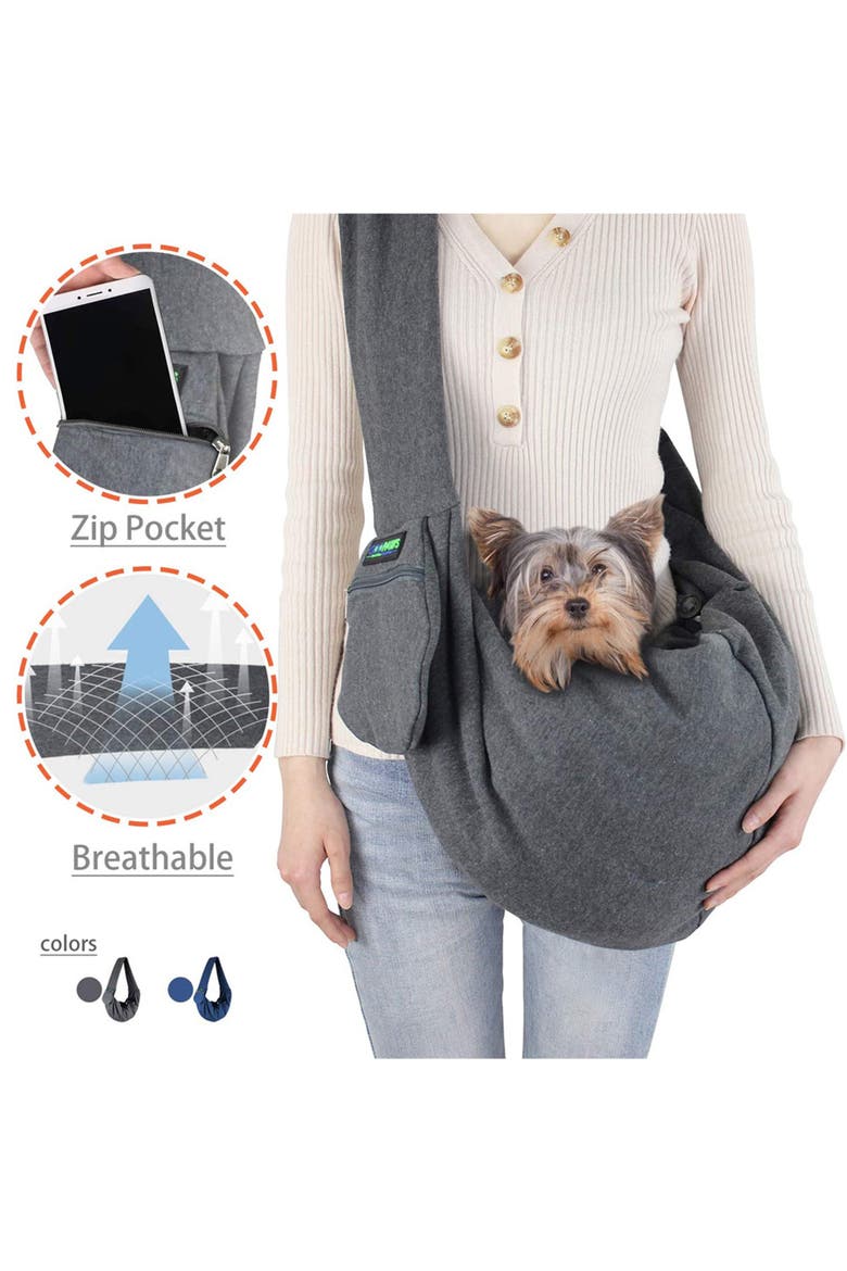 Comfy Pet Sling Bag, Alternate, color, Gray