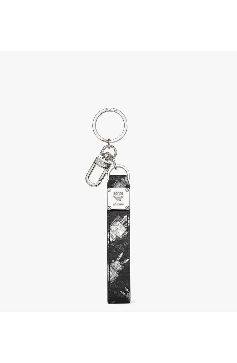 MCM Aren Key Holder in Rabot Visetos, Main, color, Black