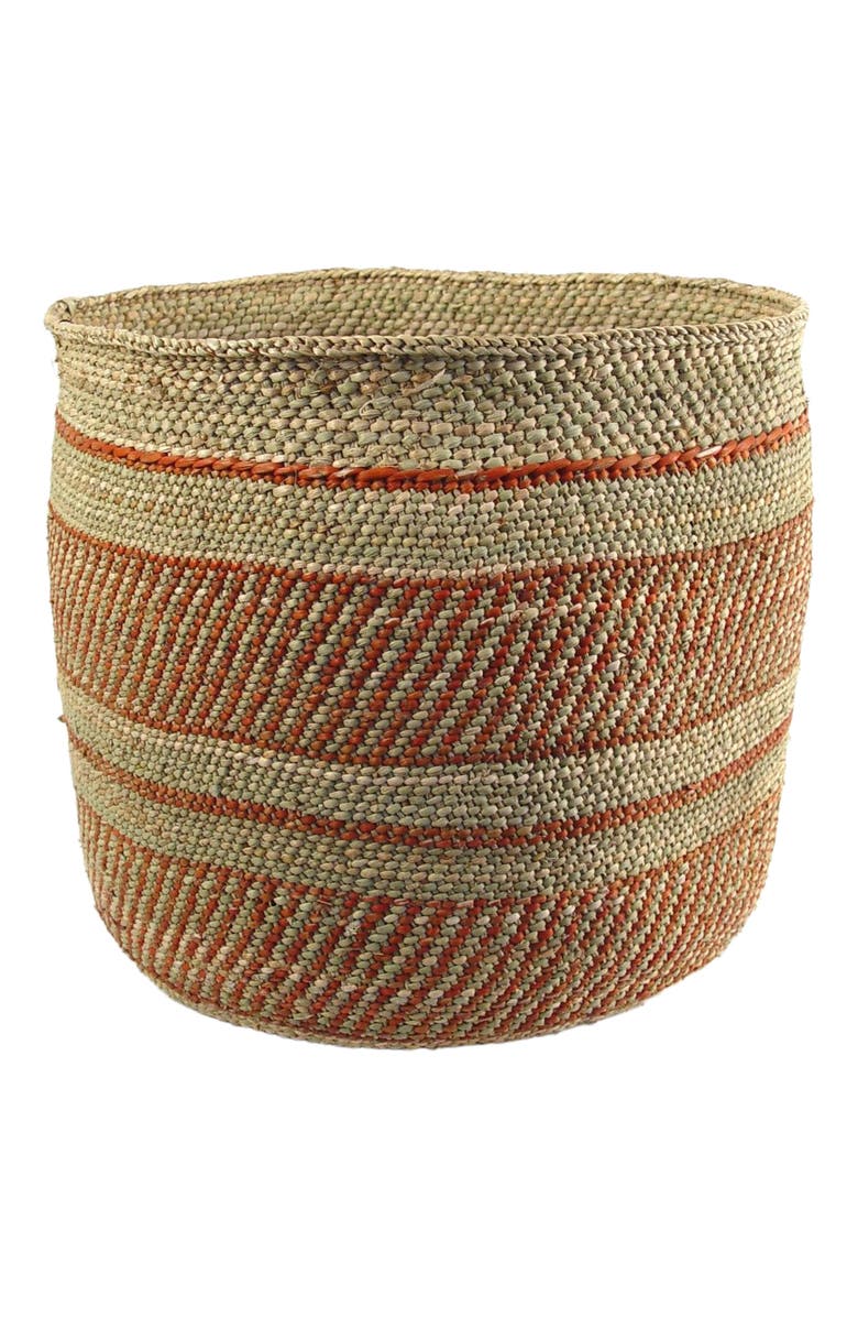 Mbare Auburn Stripe Iringa Basket, Main, color, Auburn Stripe