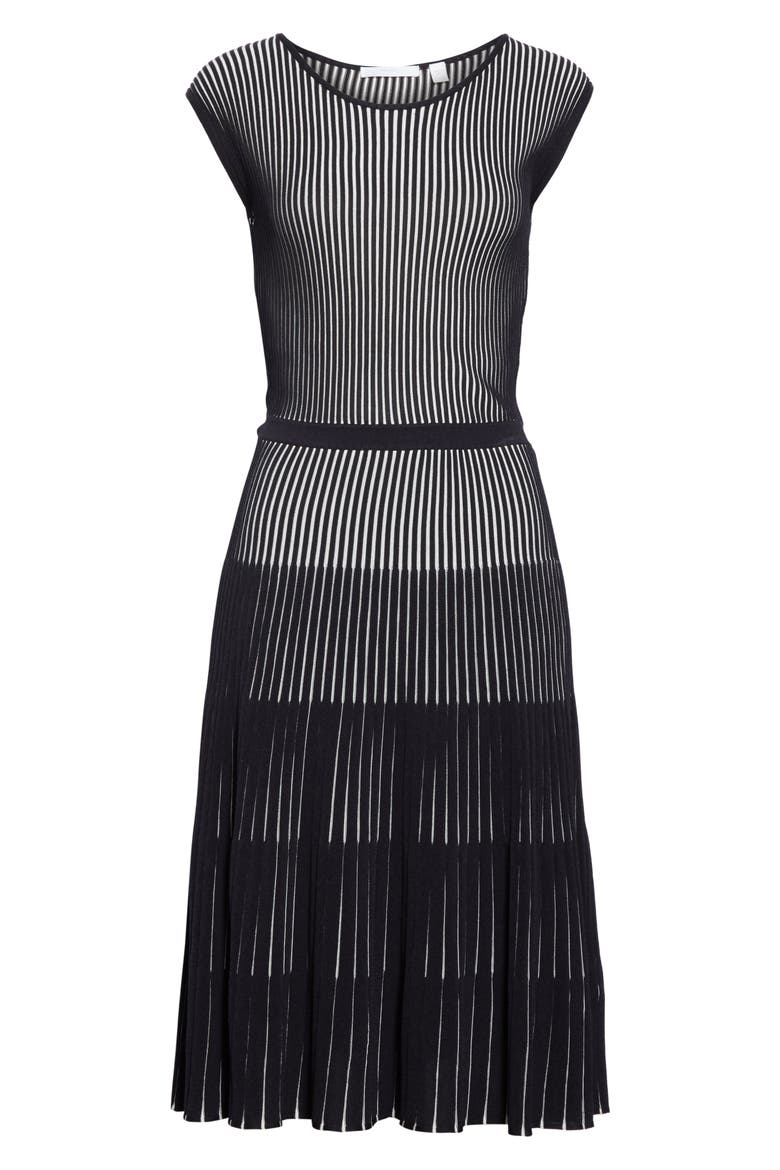 Franca Fit & Flare Dress, Alternate, color, DARK NAVY