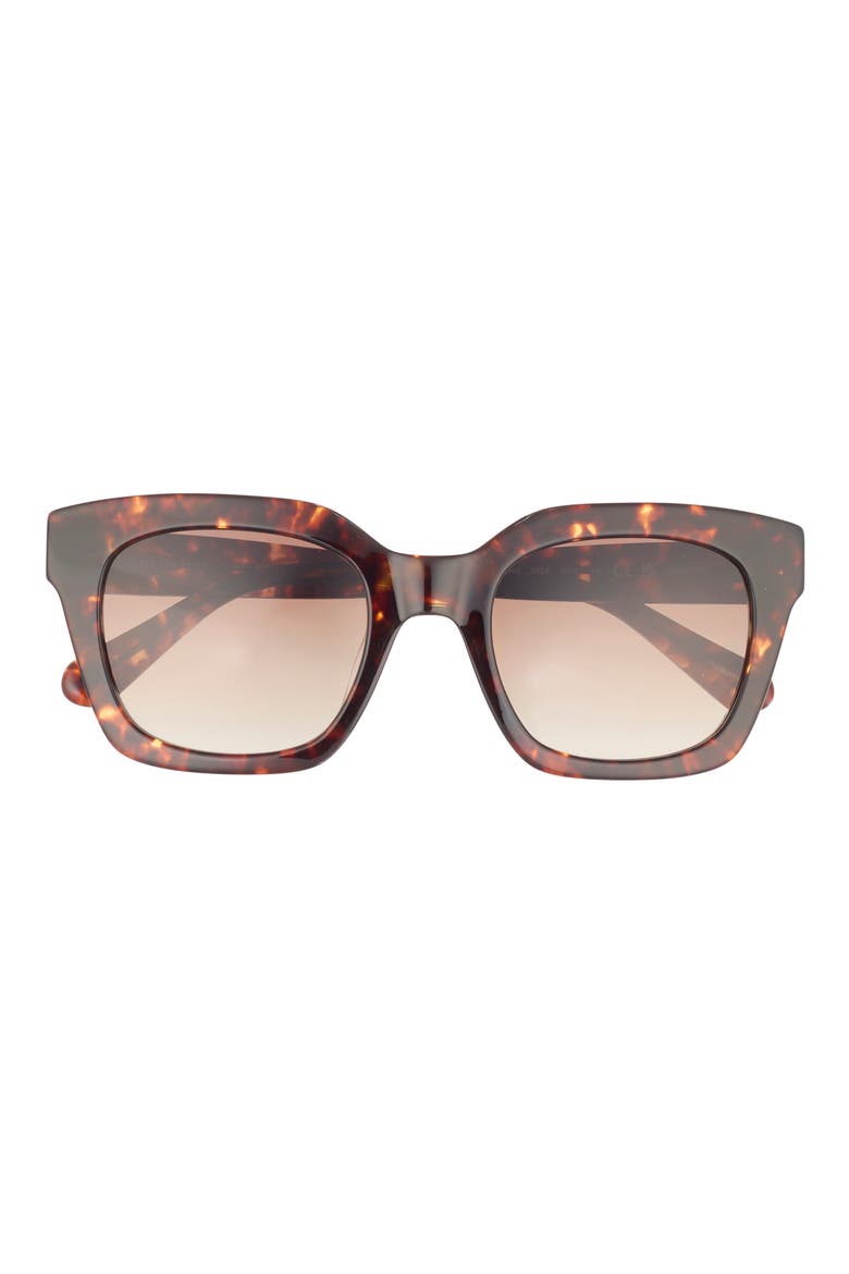 camryns 50mm gradient polarized square sunglasses, Main, color, HAVANA GOLD