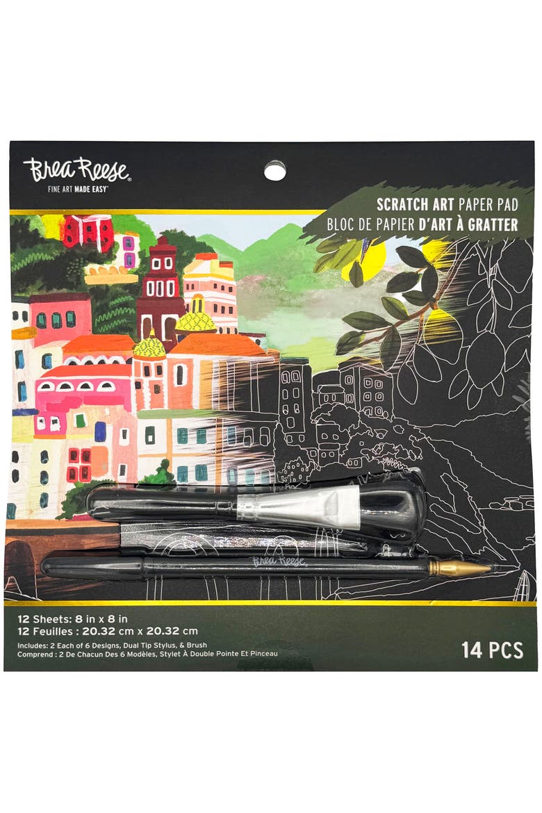 Scratch Art Paper Pad, Joyful Landscapes, Main, color, Multicolored