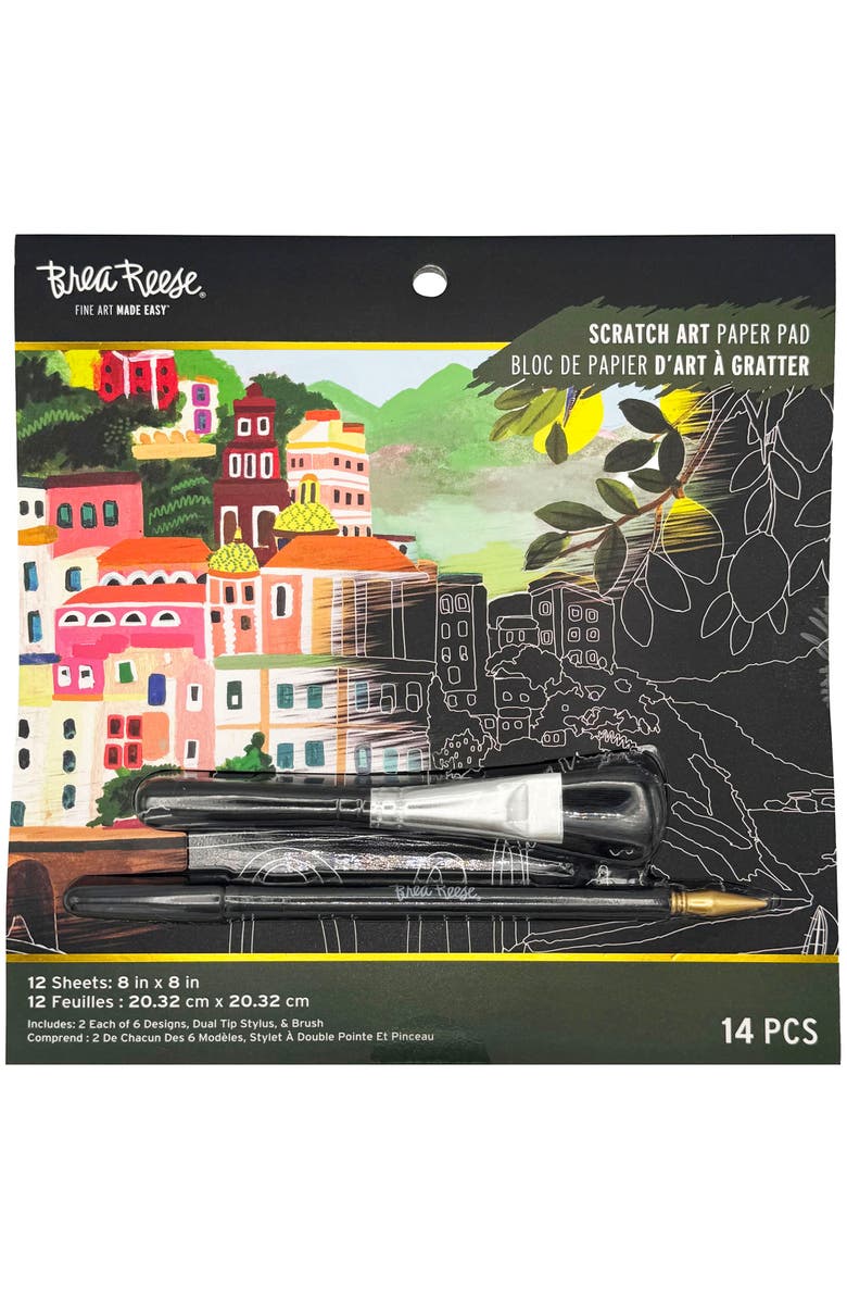 Brea Reese Scratch Art Paper Pad 6 Designs, Main, color, Multicolored