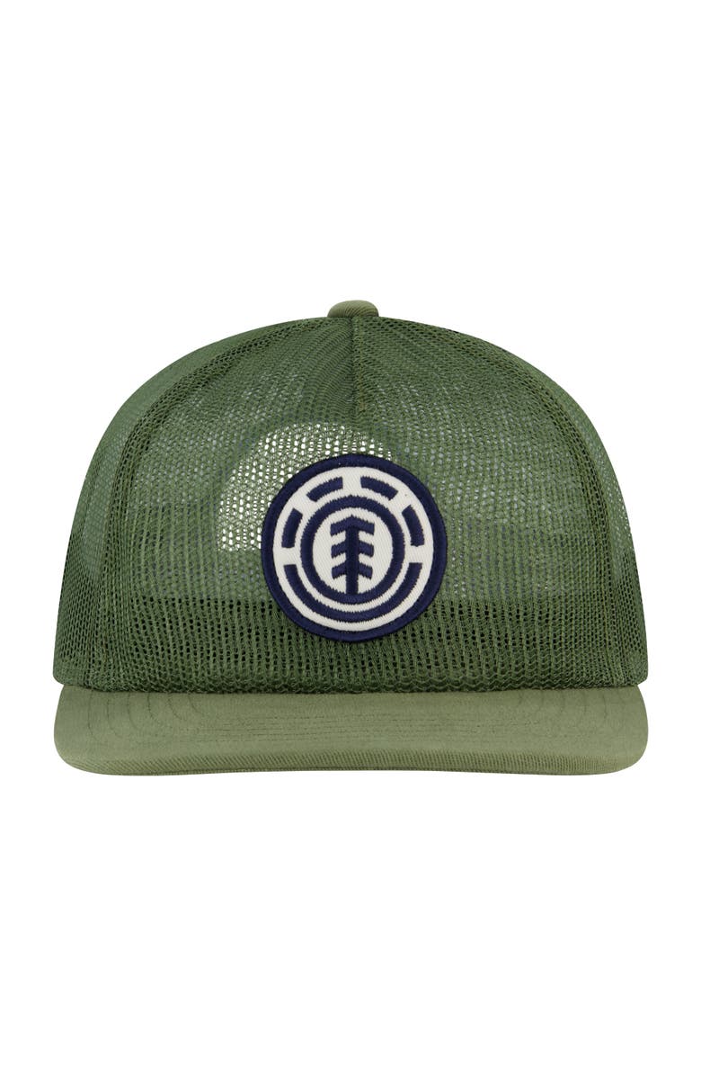 Element Low Profile Mesh Crown Cap with Embroidered Patch Logo, Alternate, color, Olive