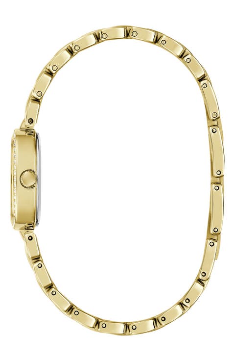 Crystal Bezel Two-Tone Bracelet Watch, 25mm