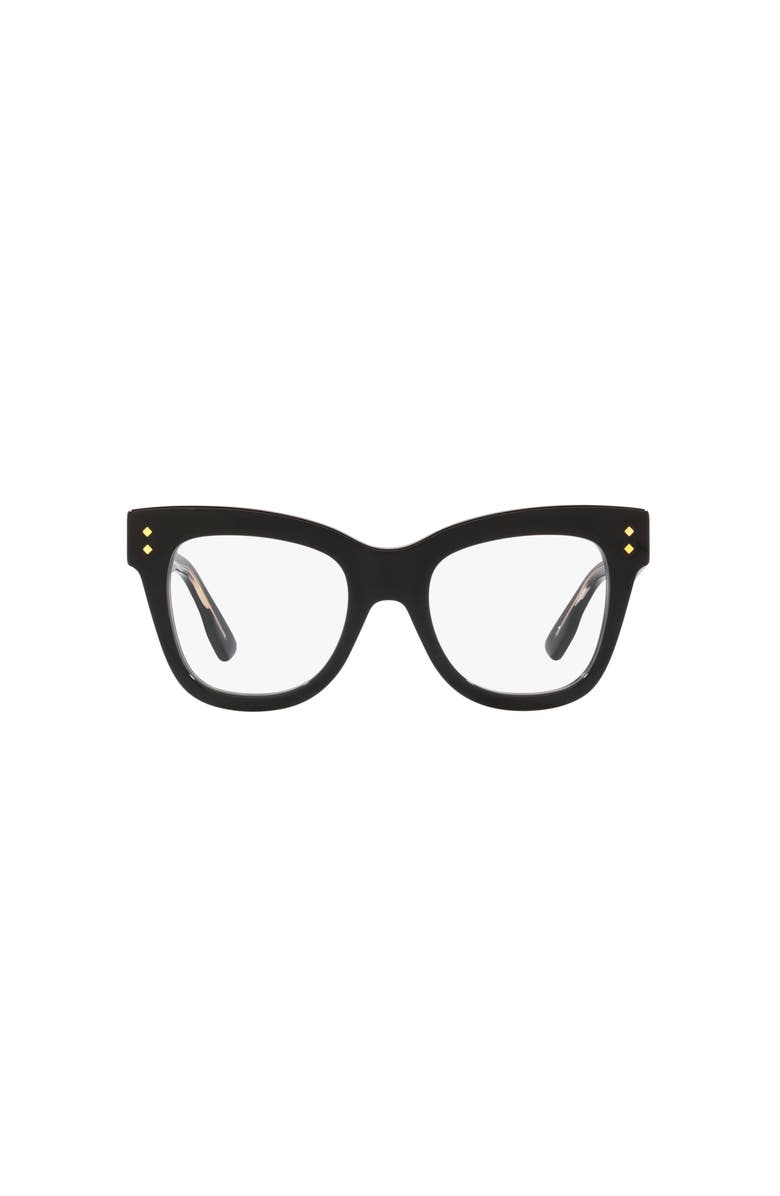 Gucci 50mm Cat Eye optical glasses, Alternate, color, Black