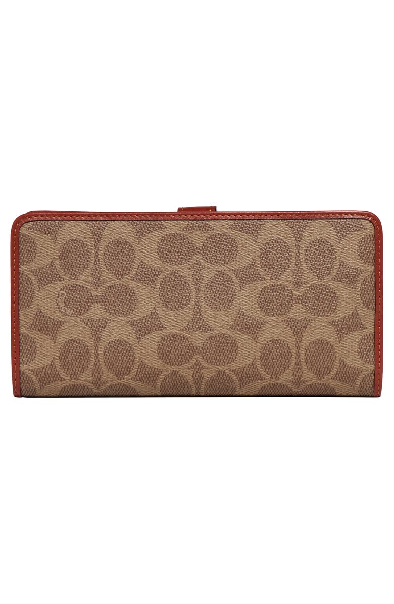 COACH Skinng Signature Coated Canvas & Leather Bifold Wallet, Alternate, color,