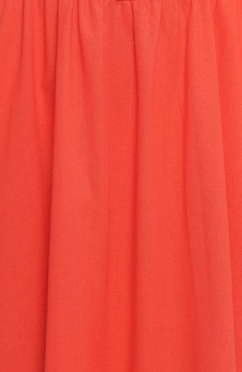 Petal And Pup Petal & Pup Kinslee Corset Cotton Blend Midi Dress In Orange