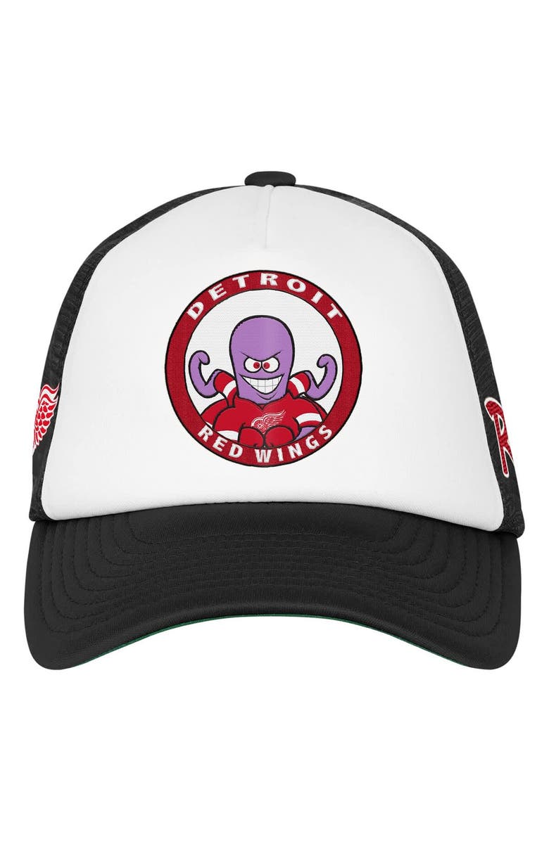 Mitchell & Ness Youth Mitchell & Ness  White Detroit Red Wings Mascot Adjustable Trucker Hat, Alternate, color, White