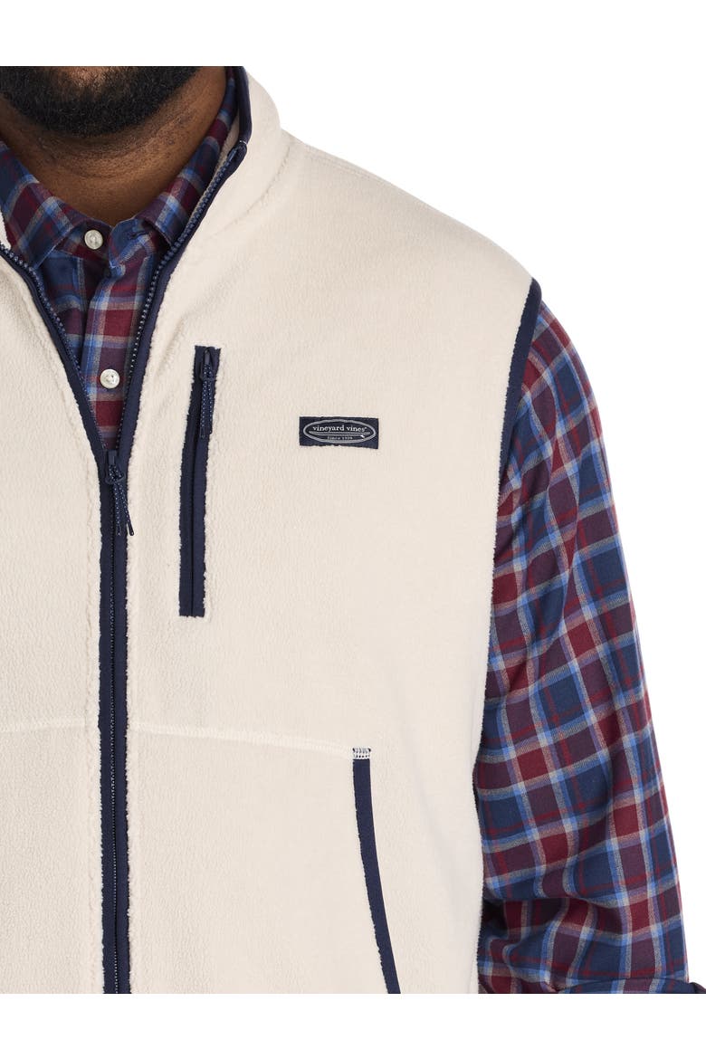 Big & Tall Bonfire Fleece Vest, Alternate, color, STONE