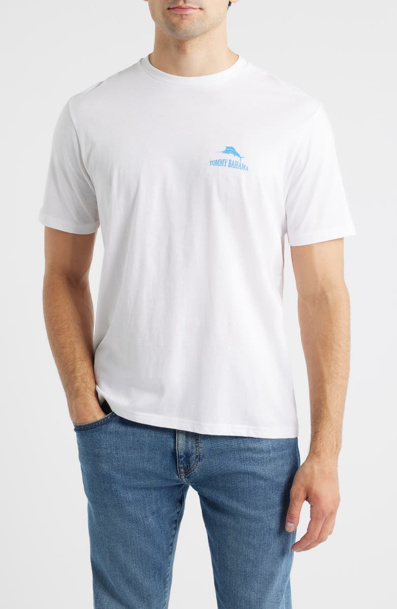 Tommy Bahama Yachta Bing Yachta Boom Logo Cotton Graphic T-Shirt, Main, color, White