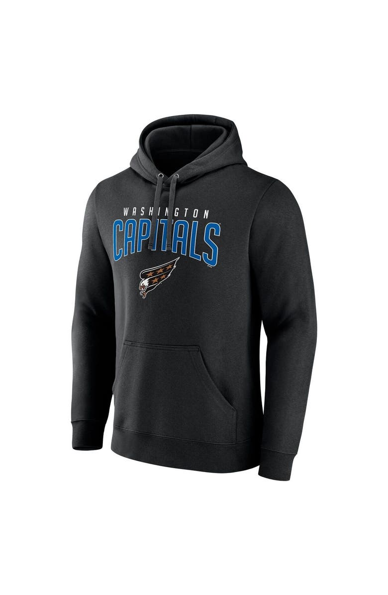 FANATICS Men's Fanatics Branded Black Washington Capitals Special Edition 2.0 Big & Tall Wordmark Pullover Hoodie, Alternate, color,