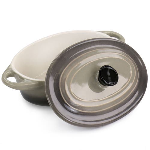 Crock-pot Wexford 3 Piece 6.7oz Stoneware Mini Oval Casserole Set In Multi