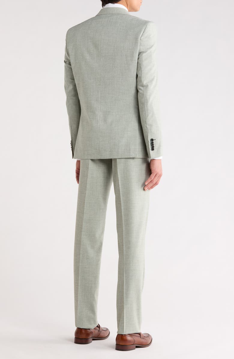 SOUL OF LONDON Two Button Linen Suit, Alternate, color, Light Green