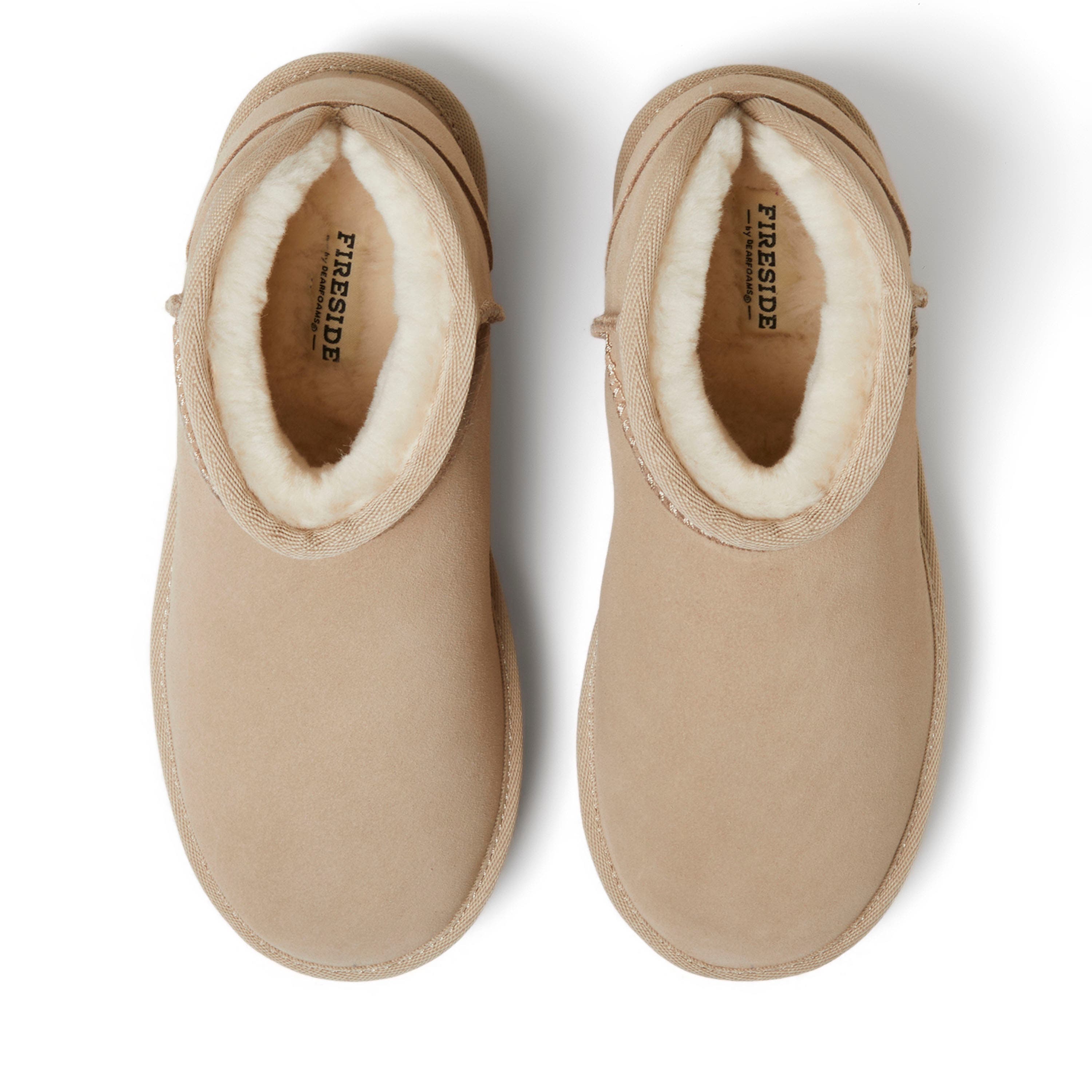 DEARFOAMS Fireside Kingston Genuine Shearling Platform Bootie, Alternate, color, Sand