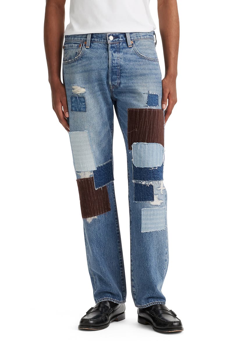 Levi's 501® '93 Patchwork Rip & Repair Straight Leg Jeans (Men