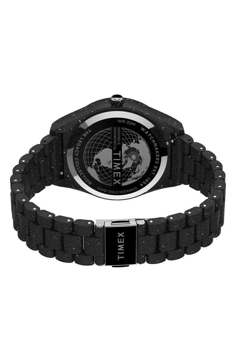 Timex<sup>®</sup> Legacy Ocean Recycled Plastic Bracelet Watch, 42mm, Alternate, color, 