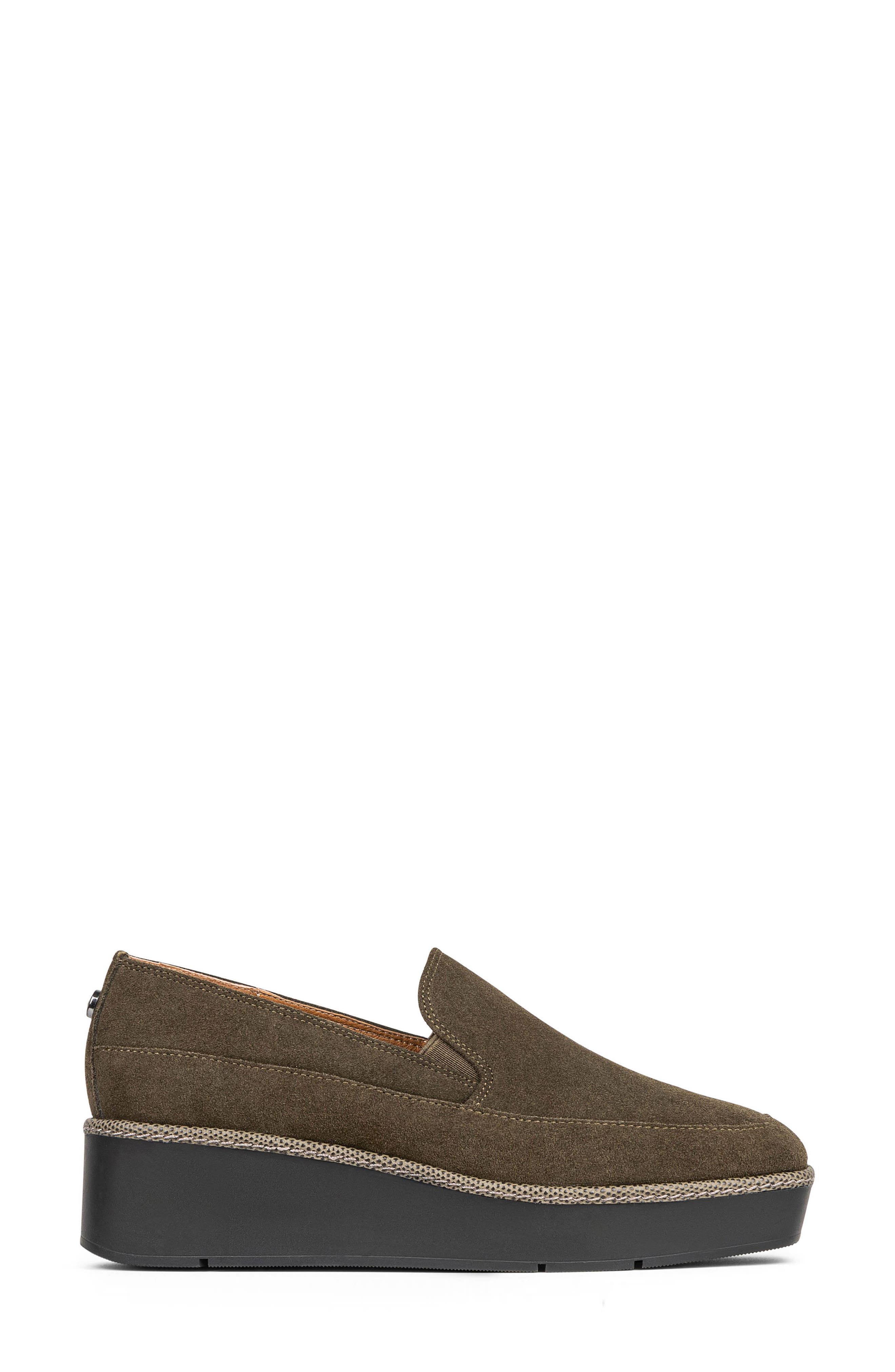 Wallis Platform Wedge Loafer, Alternate, color, MILITARY GREEN