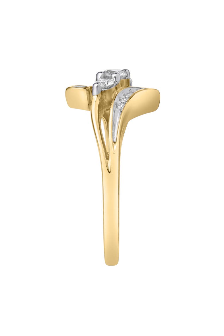 Solynne 0.30 Ct 10K Gold Bypass Diamond Ring, Alternate, color, 10K Yellow Gold