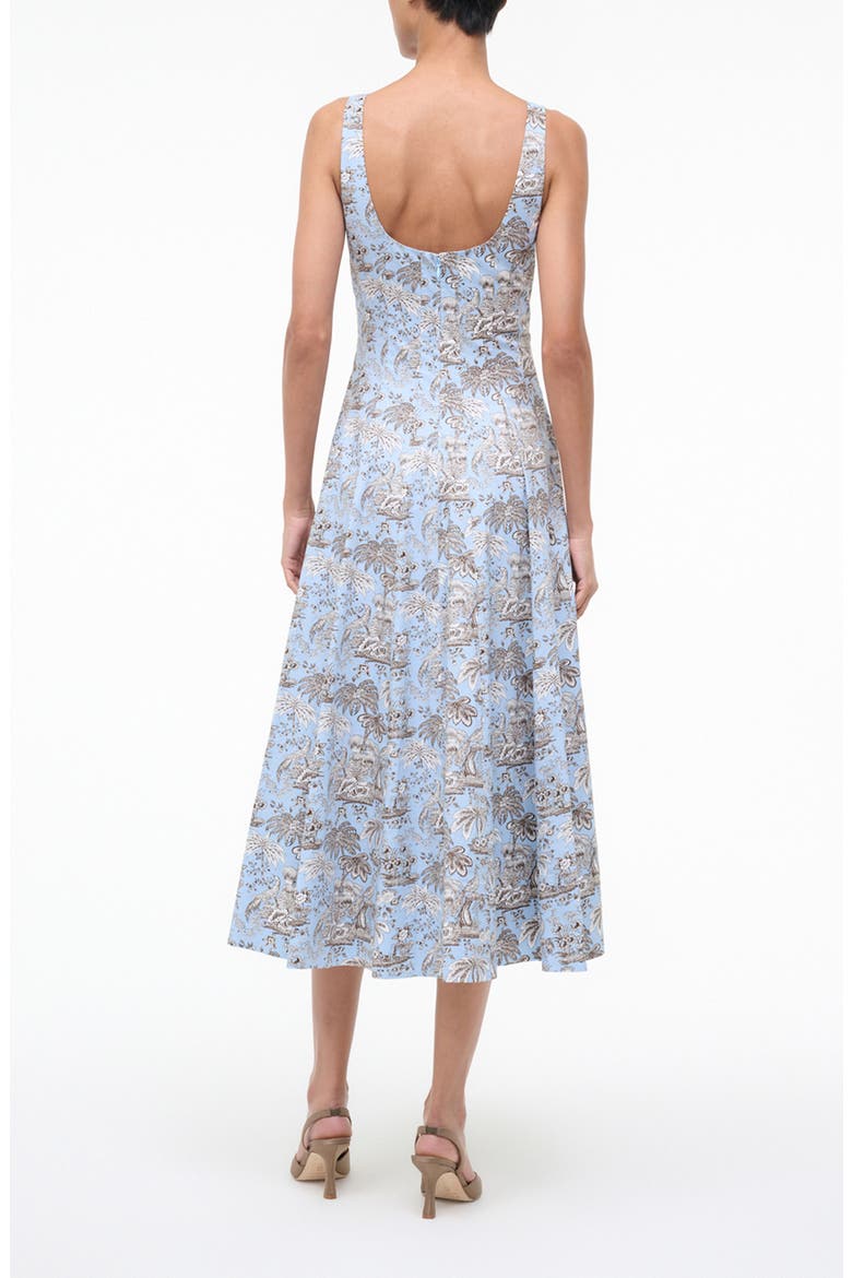 Wells Poplin Midi Dress, Alternate, color, SKY TOILE