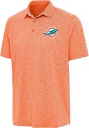 ANTIGUA Men's Antigua Heather Orange Miami Dolphins Par 3 Polo