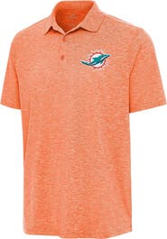 ANTIGUA Men's Antigua Heather Orange Miami Dolphins Par 3 Polo