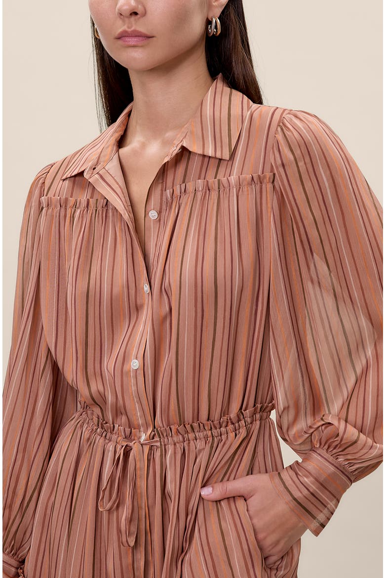 Celeste Stripe Dress, Alternate, color, Persimmon Stripe Multi