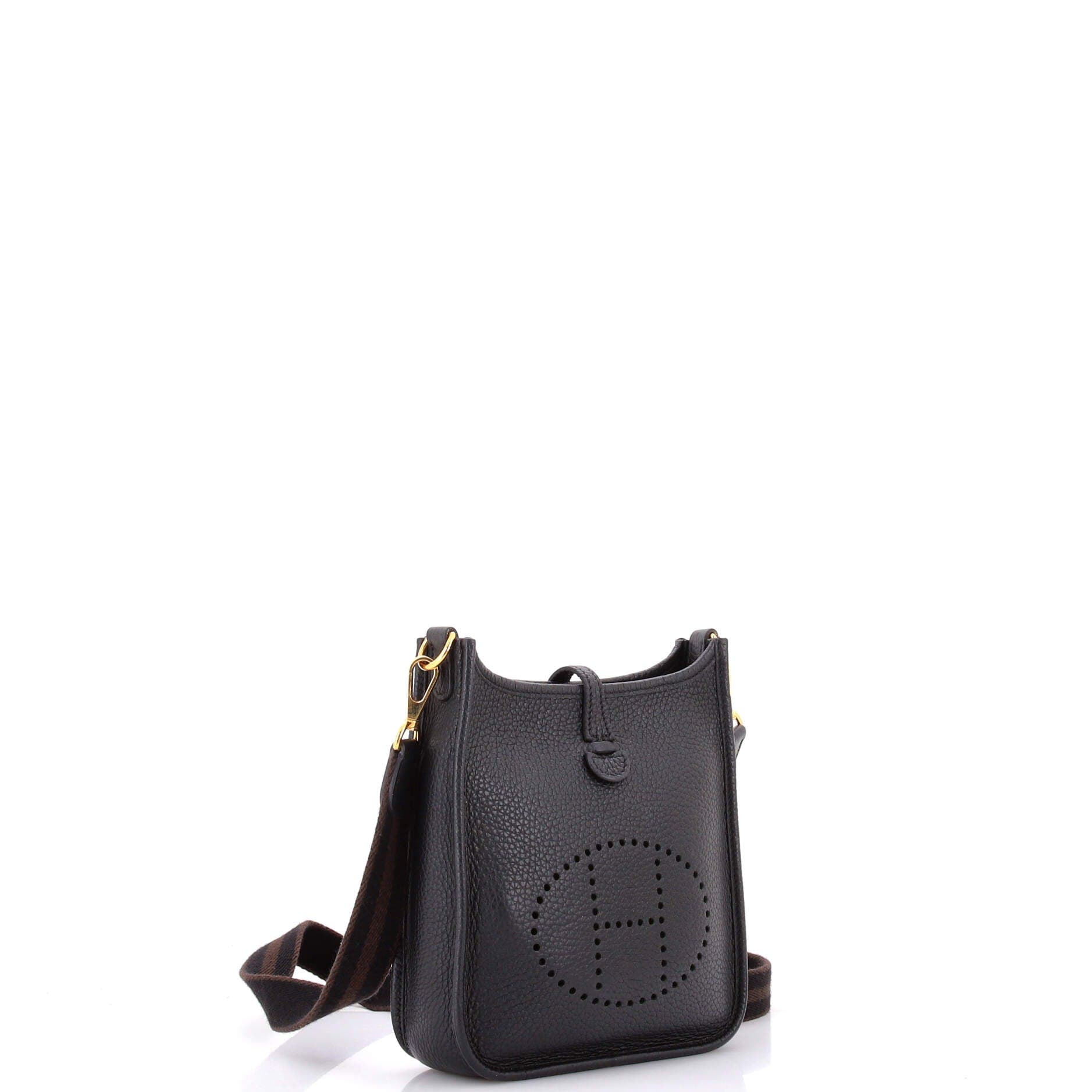 Pre-Owned Hermes Evelyne Bag Gen III Clemence TPM, Alternate, color, Noir