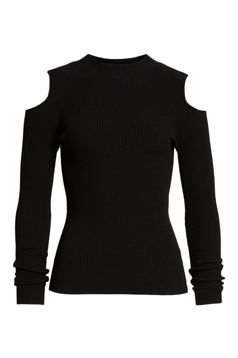 Rib Sweater, Alternate, color, BLACK