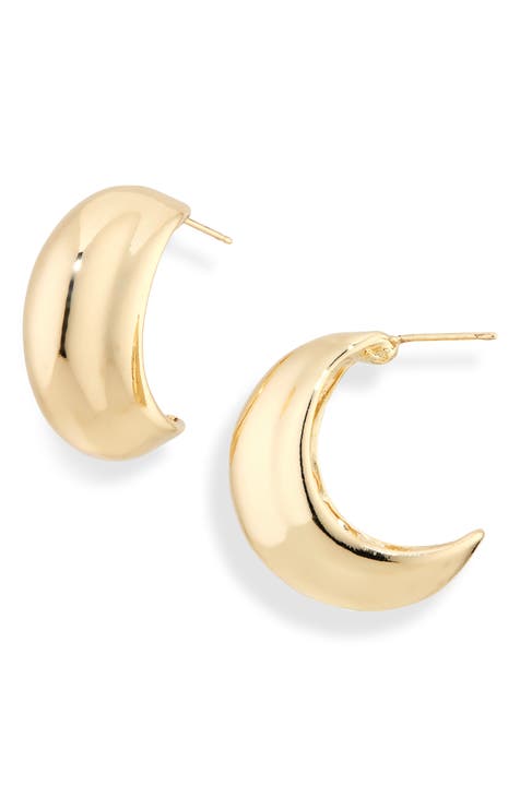 Thick C Hoop Earrings