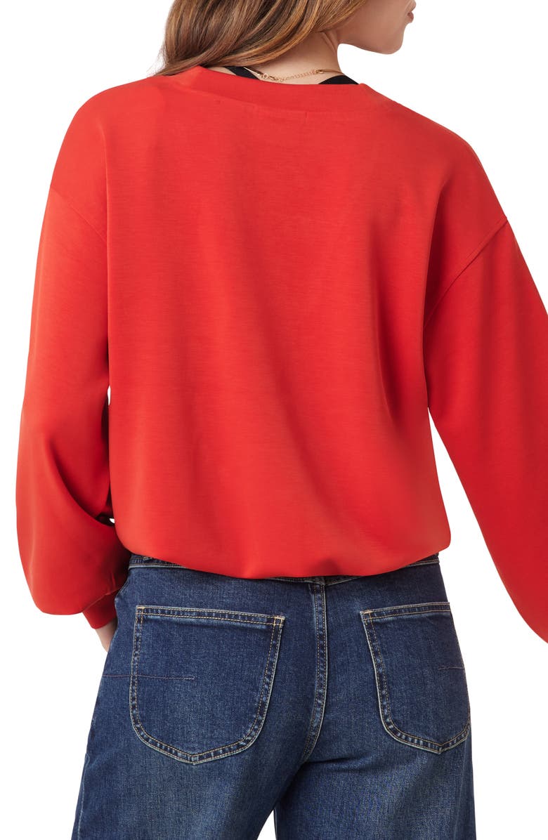 Scotch & Soda V-Neck Pullover Sweatshirt, Alternate, color, Aura Orange