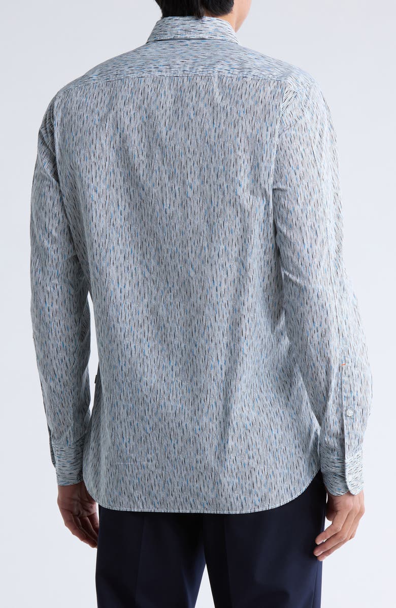 BOSS Remiton Cotton Button-Up Shirt, Alternate, color, White