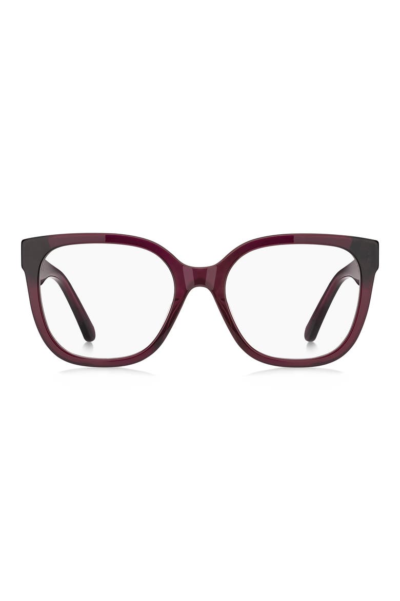 53mm Square Optical Glasses, Main, color, BURGUNDY