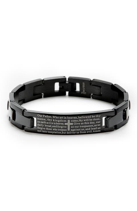 Men's Engravable Lord's Prayer Bracelet.